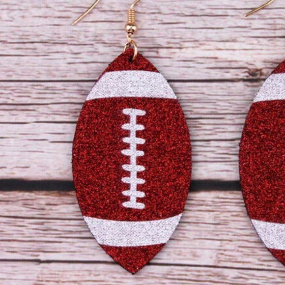 πHOST PICKπ NWT  *BOUTIQUE* FOOTBALL EARRINGS - Picture 2 of 2